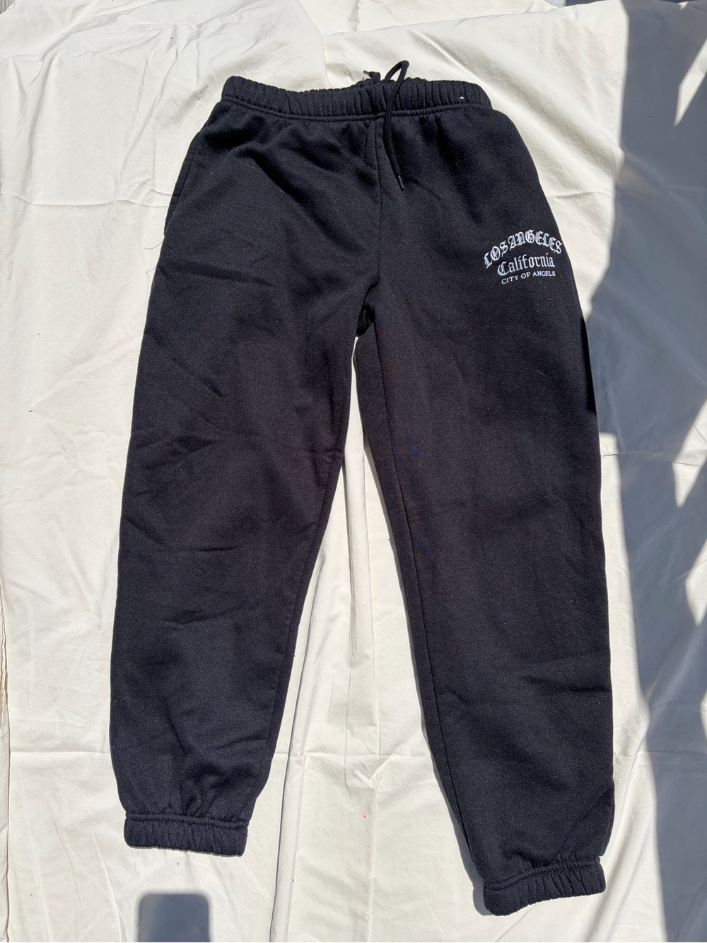Black 'Los Angeles California' Graphic Joggers